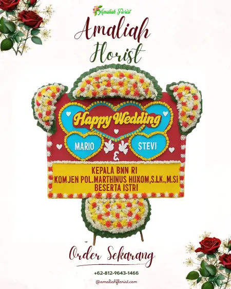 Papan Bunga Pernikahan Cisondari